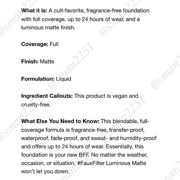 5️⃣/$25!💛HUDA BEAUTY Luminous Matte Foundation SEALED! NEW! - Picture 6 of 15